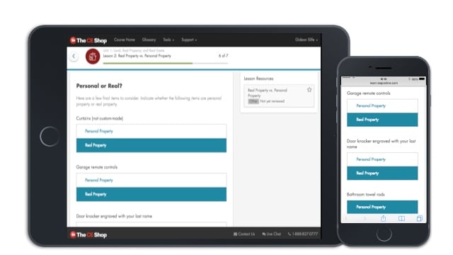 The CE Shop Mobile Friendly Real Estate Course