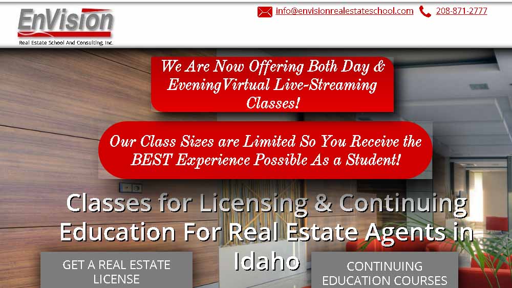 Online Real Estate Continuing Education in Idaho for 2022 Envision