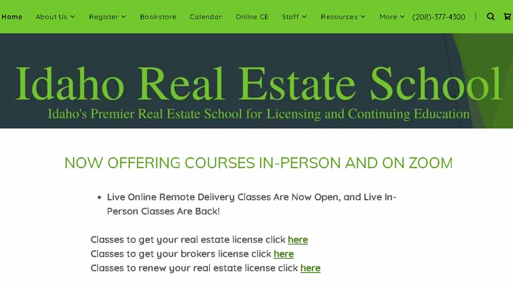 Online Real Estate Schools in Idaho chart1