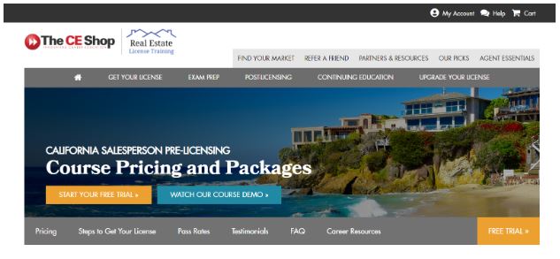 The CE Shop Real Estate Website